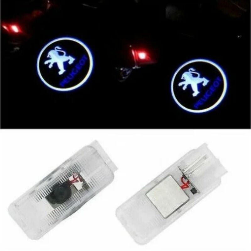 2 Pezzi Luci Di Benvenuto Per Peugeot Peugeot 307/407/508/408/406/607/806 Luci Proiettore Laser A Led Segnali Luci Per Porte Lampade Da Terra -