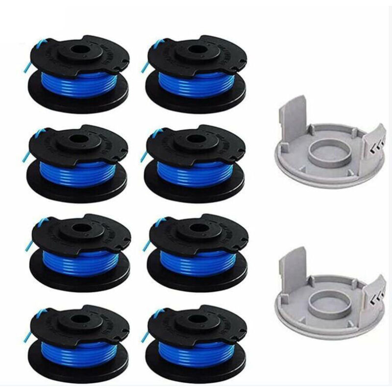 Accessorio Per Tagliabordi, Confezione Da 10 Bobine Di Ricambio Per Tagliabordi Ryobi Da 1 Pollice, Compatibile Con Tagliabordi A Batteria Ryobi One+ Ac14rl3a, 8 Bobine + 2 Cappucci Per Tagliabordi