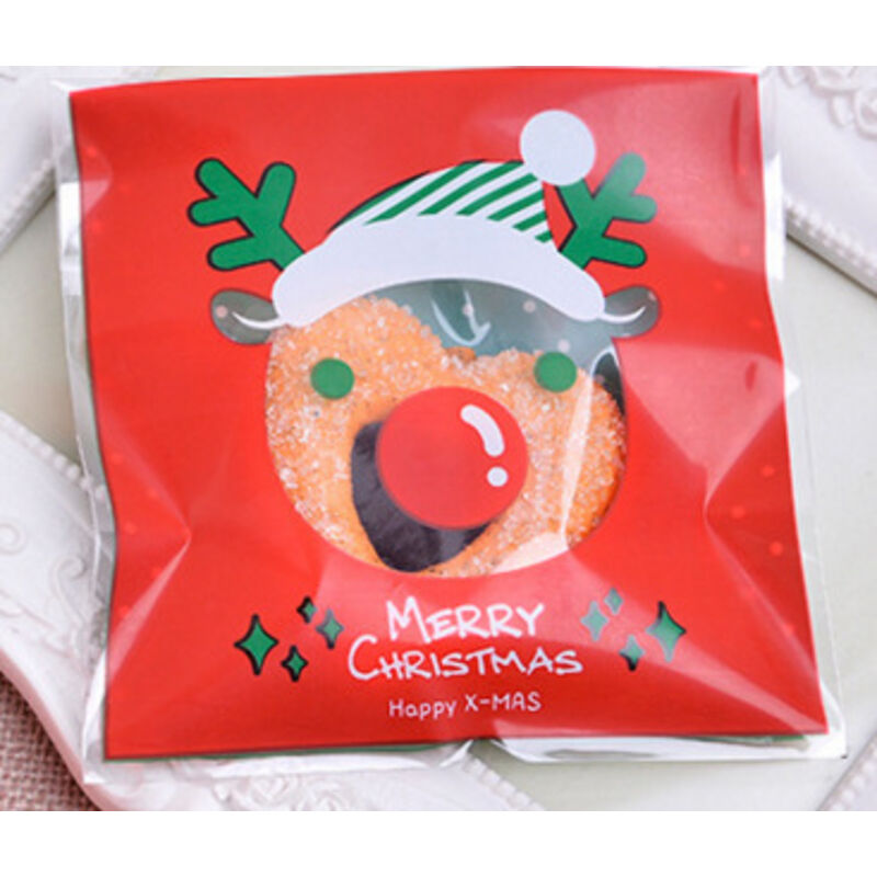 Altre Decorazioni Natalizie, 100 Pezzi 10x10 Sacchetti Autoadesivi Per Imballaggio Natalizio, Sacchetti Di Natale, Sacchetti Di Caramelle, Sacchetti Di Macaron, Sacchetti Di Sapone Fatti A Mano, Sacch