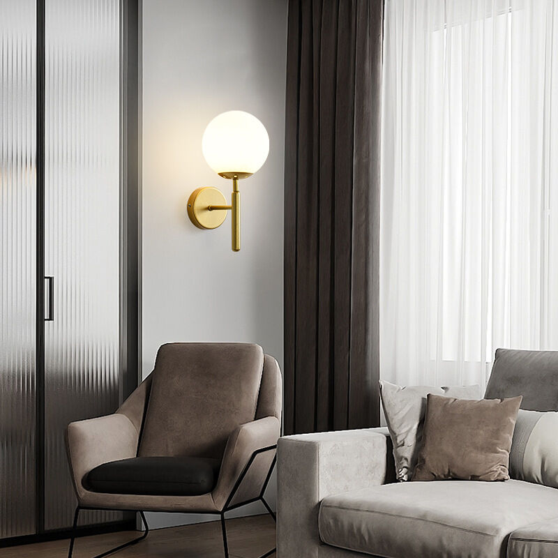 Lampada Da Parete Moderna Lampada Da Parete A Led Lampada Da Parete A Led Lampada Da Specchio Lampada Da Parete A Led In Cristallo Lampada Da Parete Moderna Per Interni. Copertura Bianco Latte - Oro S