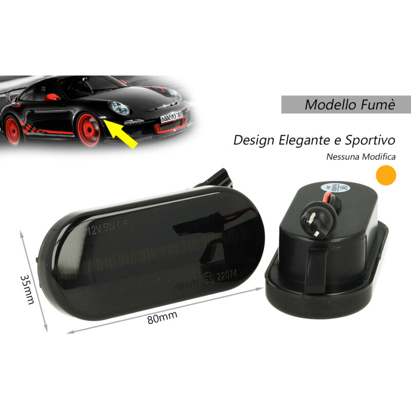 Carall - Kit Freccia Laterale A Led Side Marker Dinamica Lente Fume Seat Ibiza 6l Cordoba Toledo Leon Skoda Octavia Oem 14805294