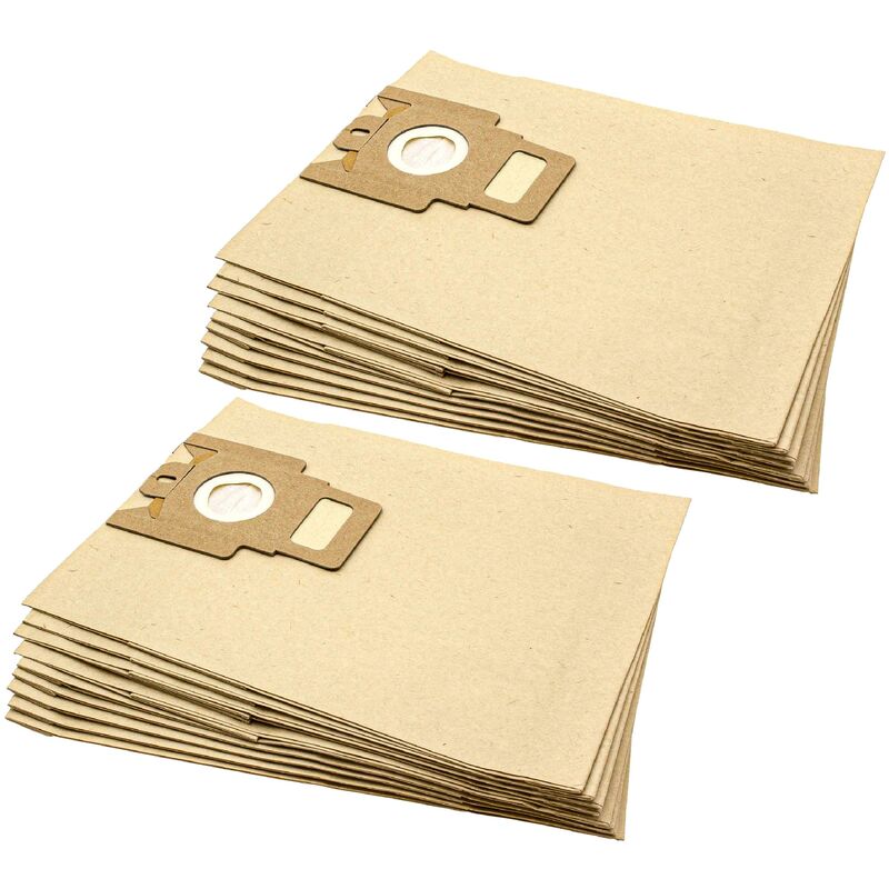 Vhbw 20x Sacchetto Compatibile Con Miele S 300, S 2500, S 290 - 399 I, S 291 Aspirapolvere - In Carta, 28,5cm X 22cm, Color Sabbia