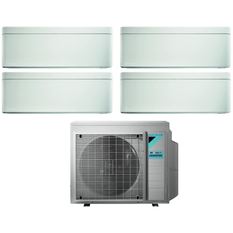 Daikin - Climatizzatore Condizionatore Bluevolution Quadri Split Inverter Serie Stylish White 5+12+12+15 Con 4mxm80n R-32 Wi-fi Integrato 5000+12000+12000+15000 Colore Bianco - Garanzia Italiana