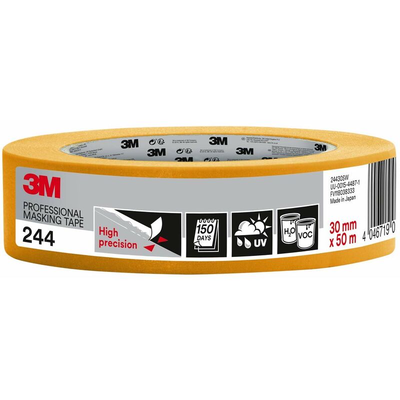 Nastro Adesivo Da Pittore Scotch® Super Pt244 Liscio Color Oro L.50m P.30mm Rl.3m (per 32)
