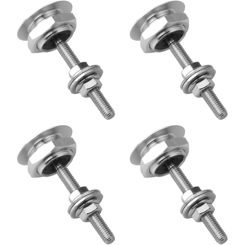4 Pezzi Perni Di Bloccaggio Del Cofano, Perno Di Bloccaggio Universale Del Cofano, Kit Di Fissaggio Del Tappo Di Bloccaggio Del Cofano, Chiusure A Sgancio Rapido Da 30 Mm Per Auto, Targa (argento)