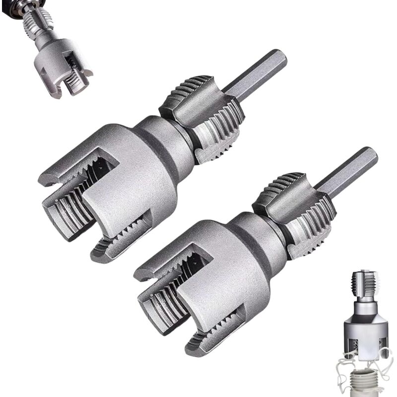 Utensile Per Filettatura Interna Ed Esterna 2 In 1, Kit Di Utensili Per Filettatura Tubi, Tagliafili Interni Ed Esterni, Maschio Per Filettatura Tubi, Maschio Integrato Da 1/2" A 3/4", Per Tubi In Pvc