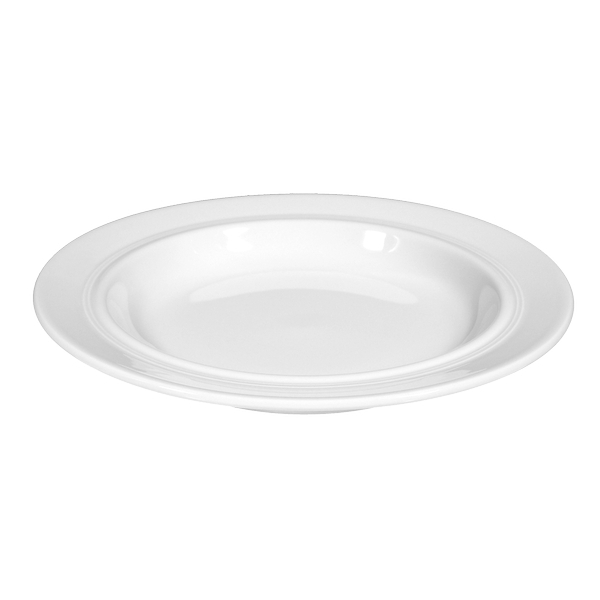 Esmeyer 6 x Seltmann Teller halbtief 25,5 cm, Form: Vitalis, Dekor: 34928 gelbes Band Image