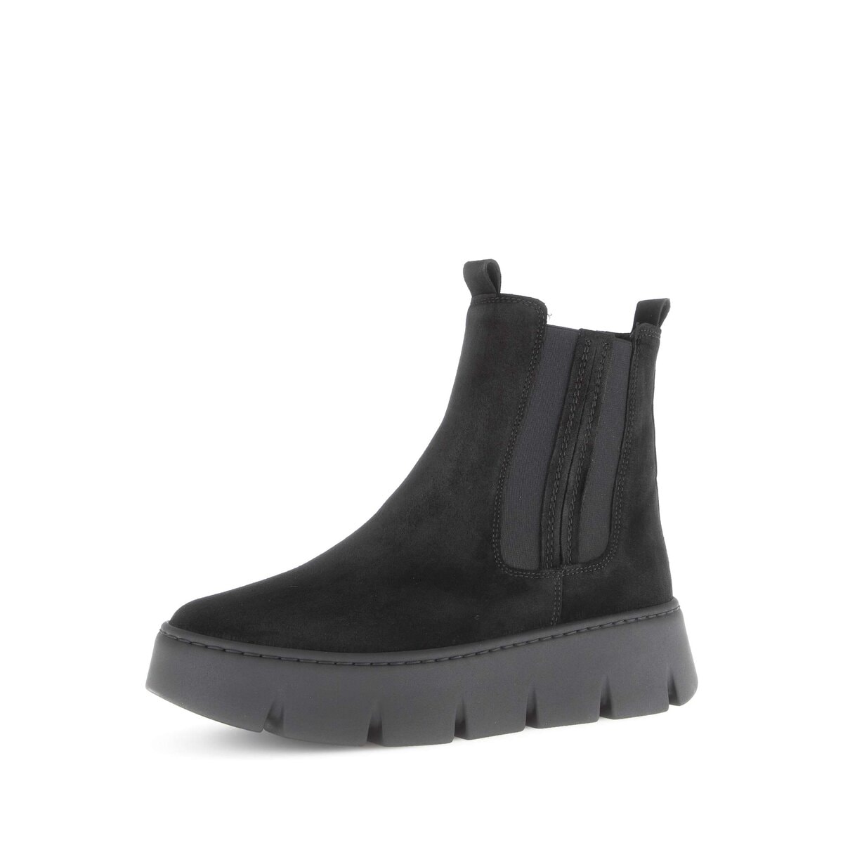 Chelseaboots GABOR "Chelsea Boot Rauleder", Damen, Gr. 38, schwarz, Schuhe Chelseaboots