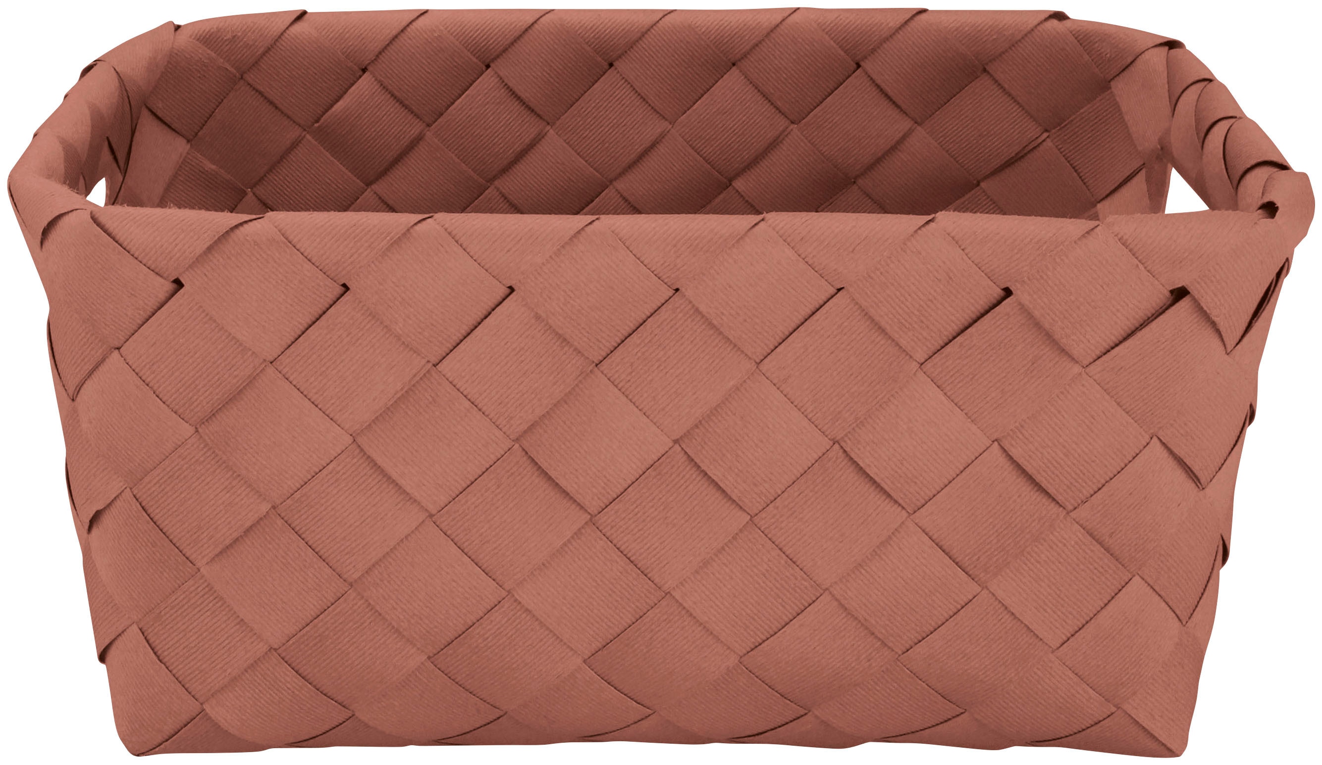 Aufbewahrungskorb KLEINE WOLKE "Aspera", orange (terracotta), Polyethylen (PE), Aufbewahrungsboxen