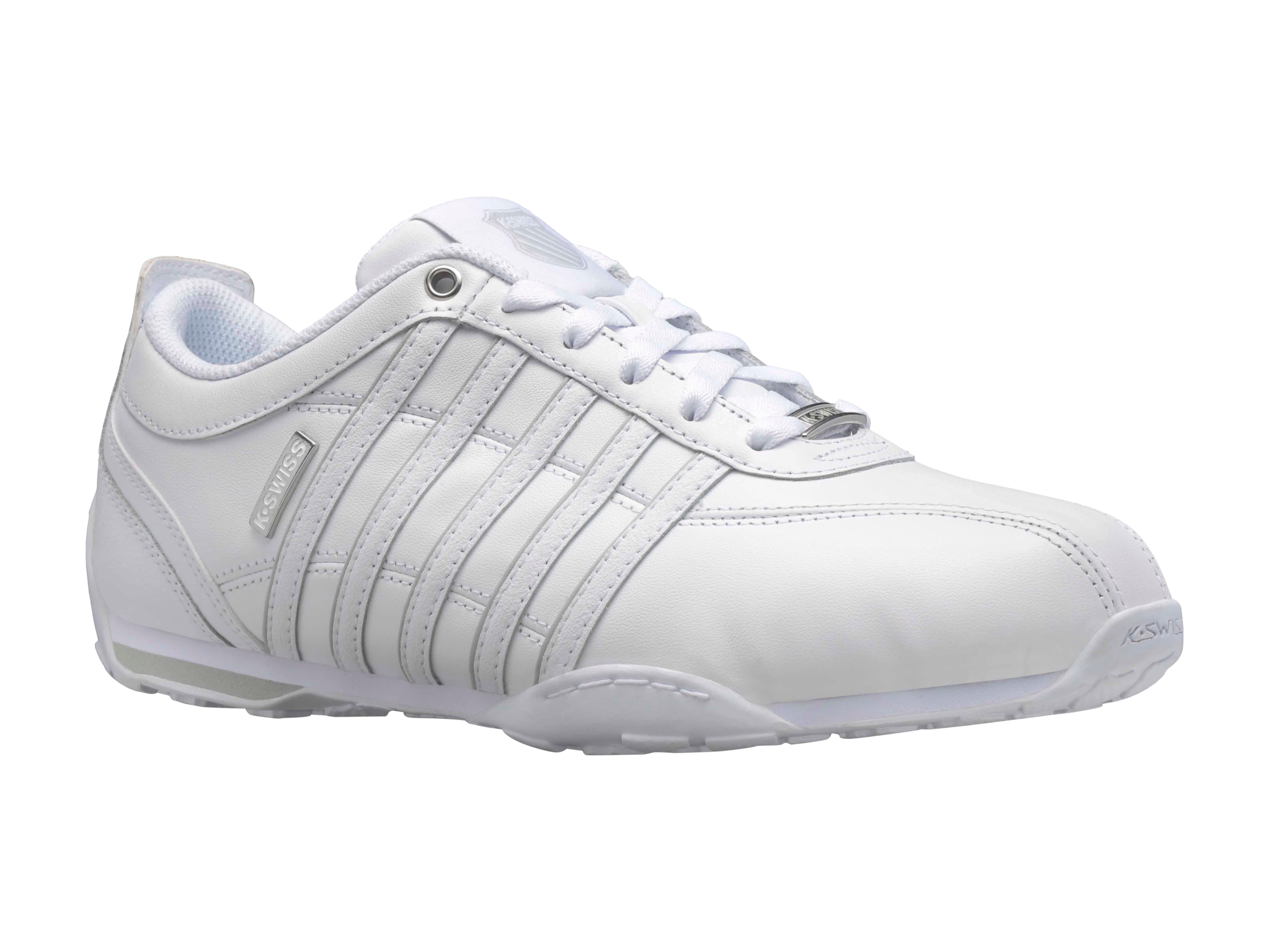Sneaker K-SWISS "ARVEE 1.5", Herren, Gr. 41, whit, wt, gryvlt, split, Leder, Schuhe Sneaker