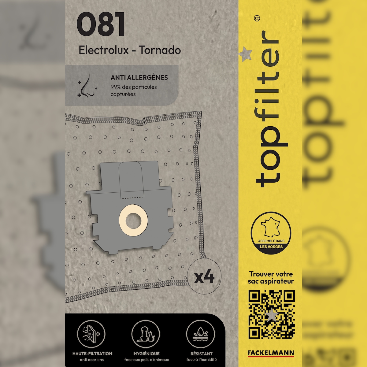 Top Filter 4er-Set Staubsaugerbeutel TopFilter Premium von Electrolux und Tornado Image