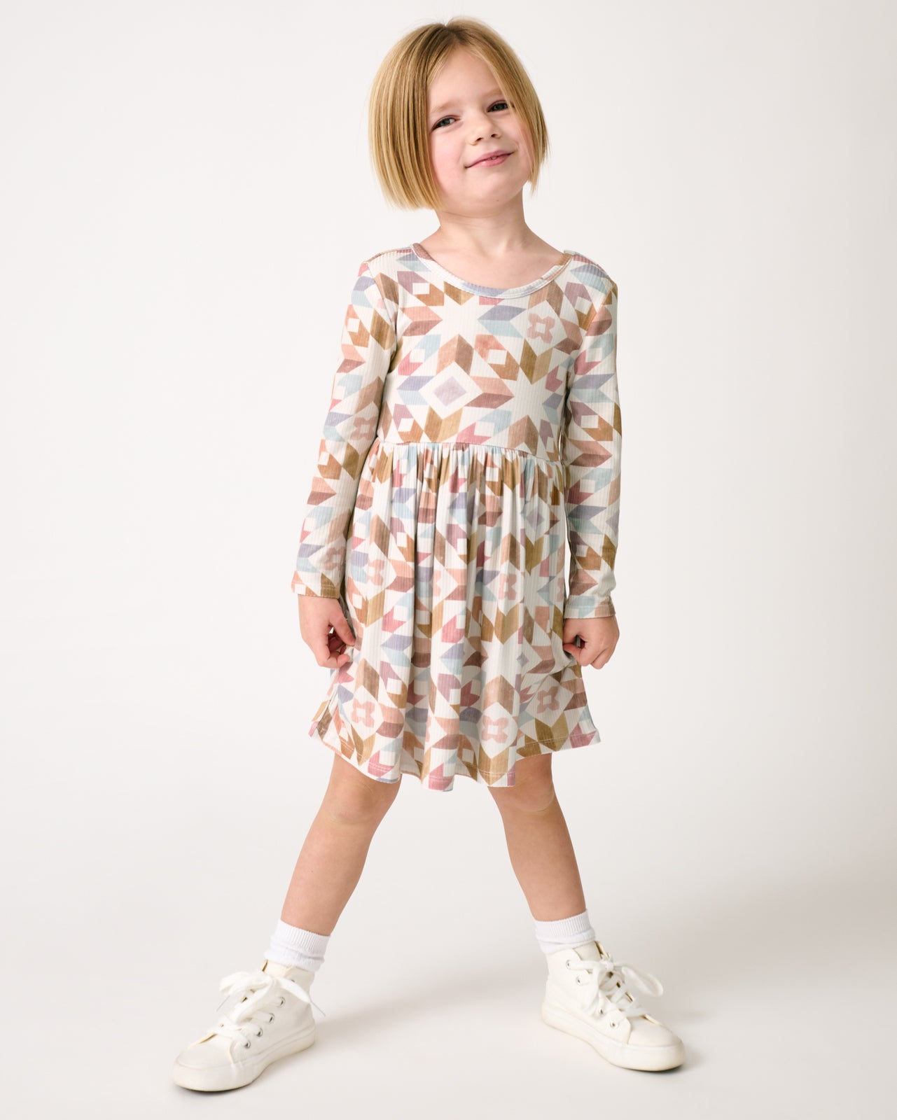 Kaleidoscope Dreams Ribbed Skater Dress - 6