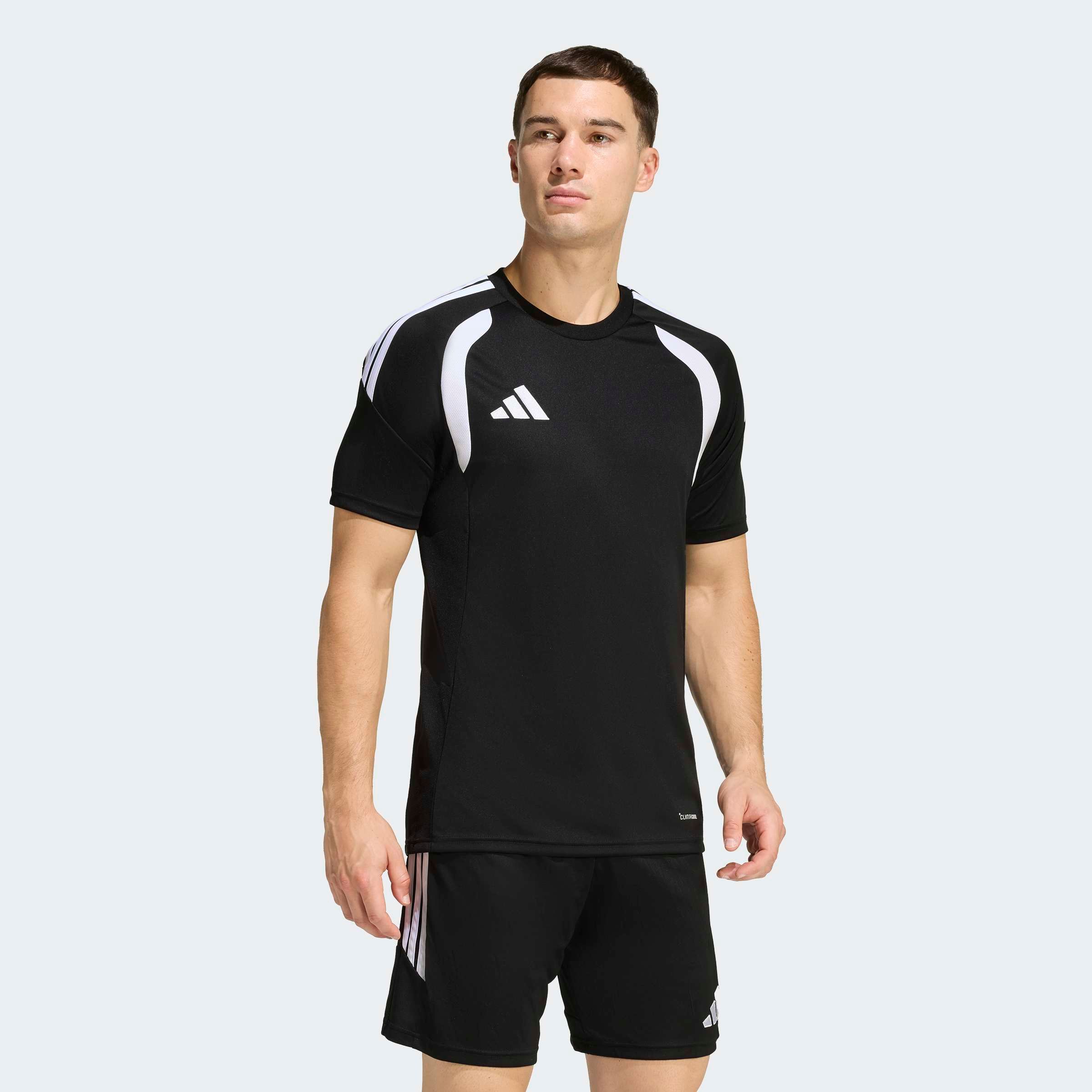 Fußballtrikot ADIDAS PERFORMANCE "TIRO26L JSY M", Herren, Gr. M, schwarz, weiß, Obermaterial: 100% Polyester, Rundhals, Trikots Fußballtrikot