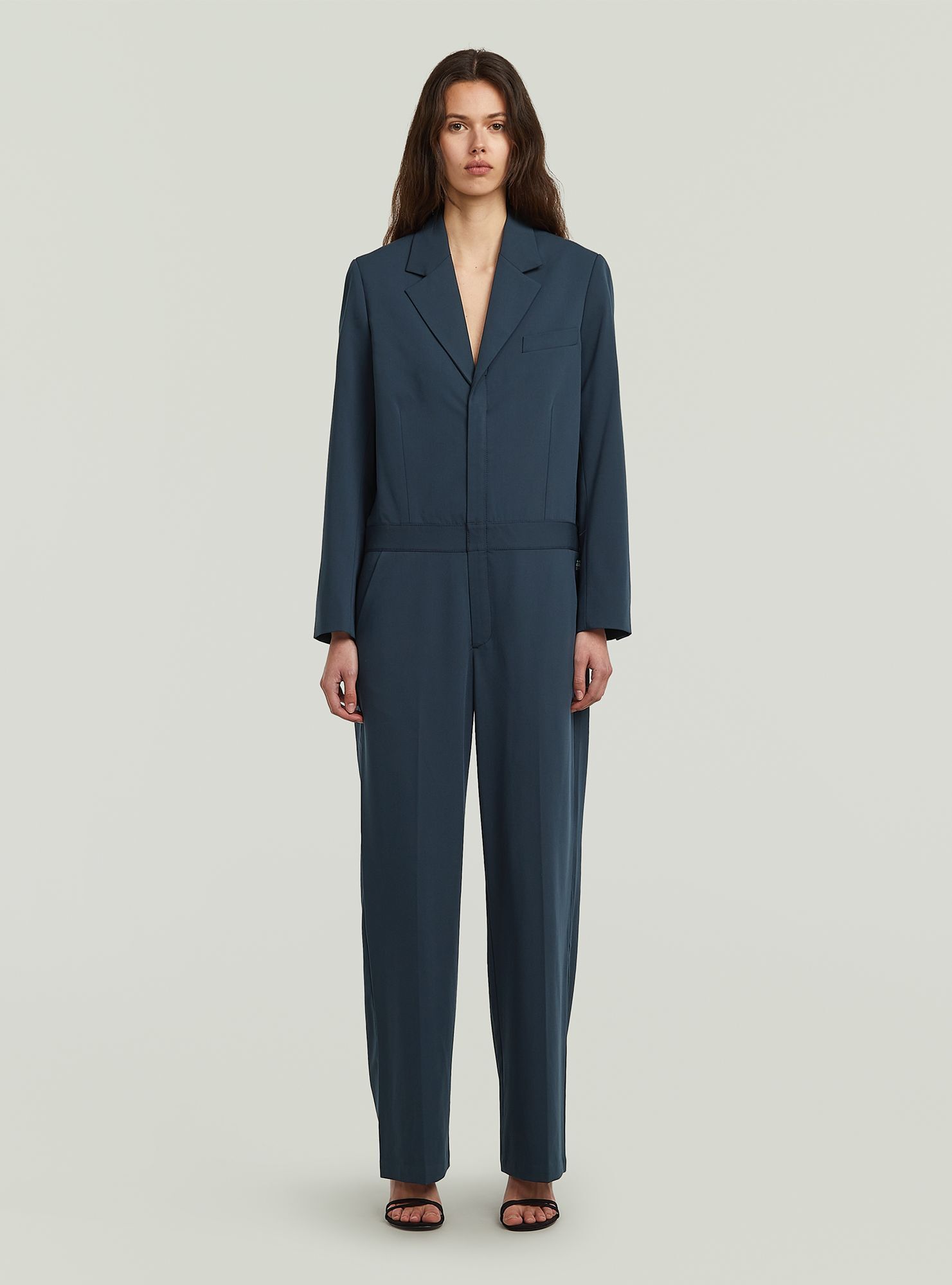 Jumpsuit G-STAR "Blazer-Jumpsuit", Damen, Gr. XS, Normalgrößen, salute, Obermaterial: 63% Polyester, 25% Viskose, 8% Wolle, 4% Elasthan, Overalls Jumpsuit
