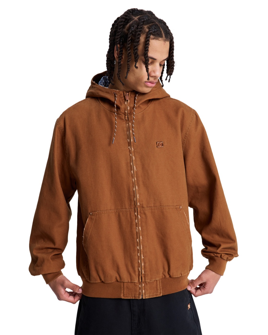 Outdoorjacke DC SHOES "Garage", Herren, Gr. L, toffee, Obermaterial: 100% Walkfrottier;, Jacken Outdoorjacke