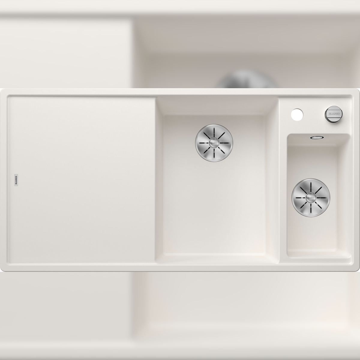 BLANCO GmbH + Co KG BLANCO AXIA III 6 S Einbauspüle / SILGRANIT / Weiß / Becken Rechts / Excenter - Image