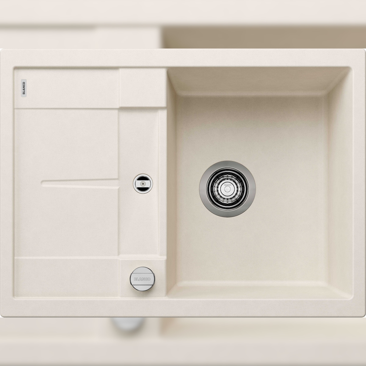 BLANCO GmbH + Co KG BLANCO METRA 45 S Compact Einbauspüle SILGRANIT softweiß ab 45 cm Excenter Image