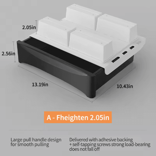 Small Under Desk Storage Cabinet Mobile Pedestal With Hidden Drawer And Cable Management m White 5cm Lump