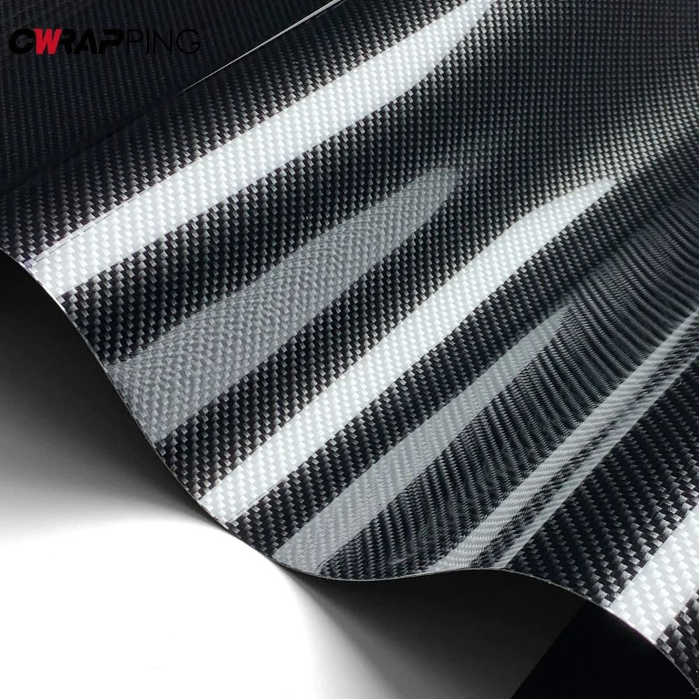Carbon Fiber Vinyl Wrap Sticker Self Adhesive Waterproof Car Protection Film 5d Carbon Black 50x300 Cm
