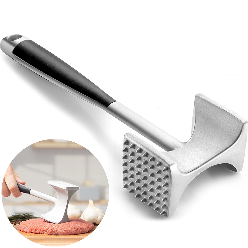 Meat Tenderizer Hammer With Comfortable Grip Handle, Zinc Alloy Meat Mallet Pounder For Kitchen, Durable Meat Tenderizer a