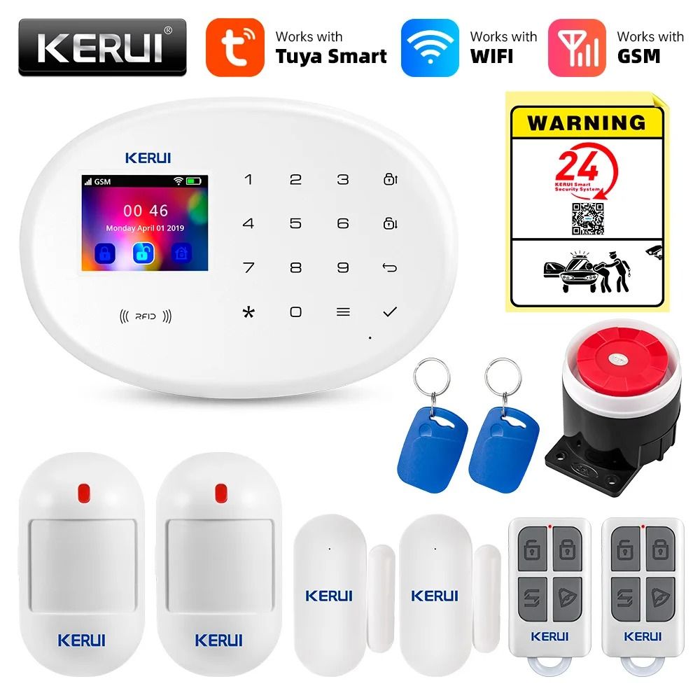 KERUI 433MHz WiFi + GSM Smart Home Security System kit 5 Alarm eu