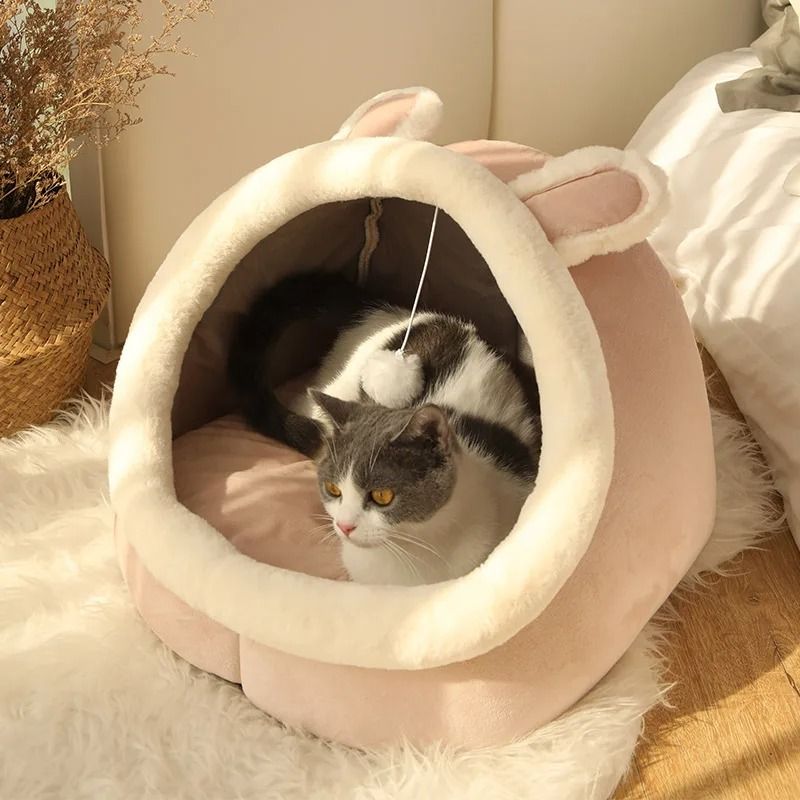 Deep Sleep Cat Cave Bed Foldable Washable Pet Bed For Cats And Small Dogs 03 small