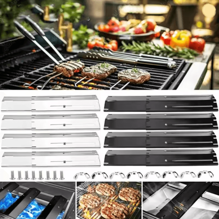 Adjustable Grill Heat Plate Shield Replacement Porcelain Steel Flavorizer Bars g