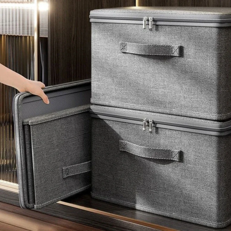 Portable Fabric Organizer Collapsible Foldable Storage Box With Wheels For Home Clothes Storage Organization extra Large