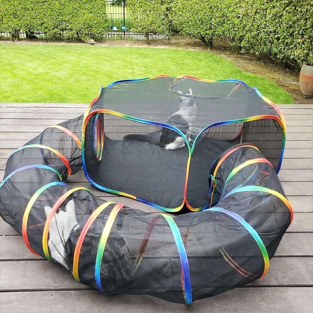 Outdoor Cat Playground And Portable Tunnel Set Outdoor Cat Playground And Portable Tunnel Set