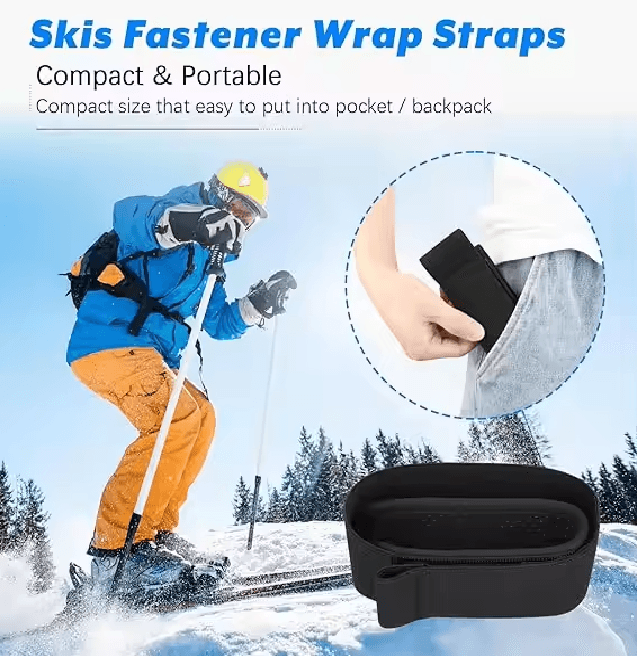 Adjustable Ski Fastener Straps With Protective Pads For Carrying Skis e