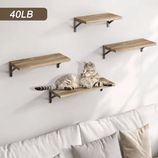 Natural Wood Wall Shelves Wall Mounted Decorative Storage For Home y1