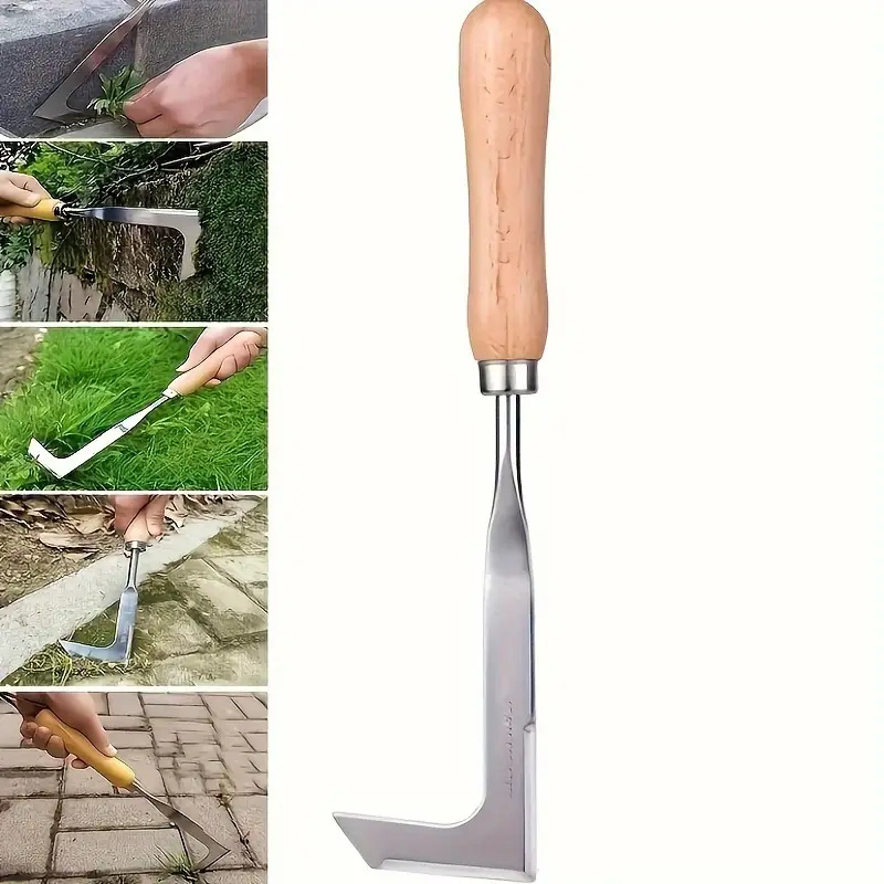 Garden Hand Tool L shaped Stainless Steel Weeding Tool For Patio Driveway Garden Hand Tool L shaped Stainless Steel Weeding Tool For Patio Driveway