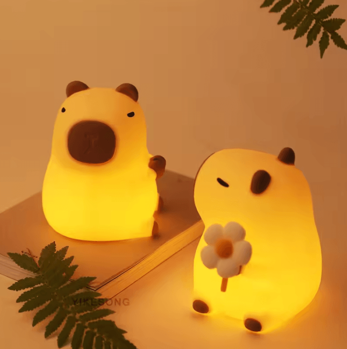 USB Rechargeable Kids Night Light Cute Capybara Animal Lamp capybara With Timer1