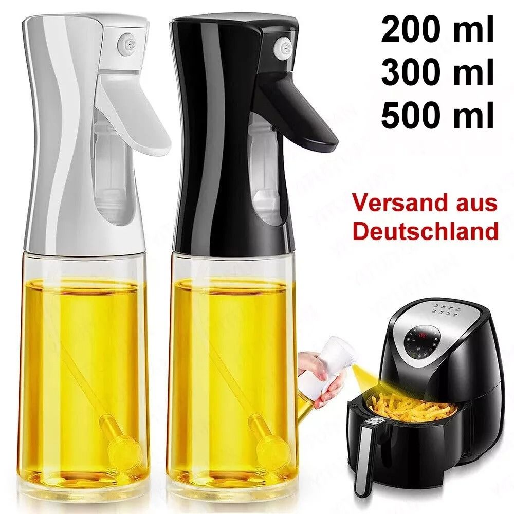 Premium Oil Spray For Cooking Food Grade Olive Oil Mist Dispenser & Reusable Kitchen Sprayer 200 Ml Black