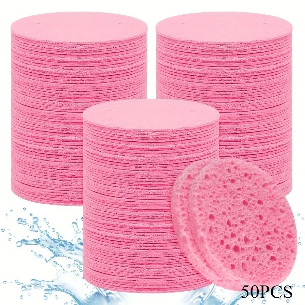 50 Piece Compressed Facial Sponge And Industrial Grade Cosmetic Hydrotherapy System white