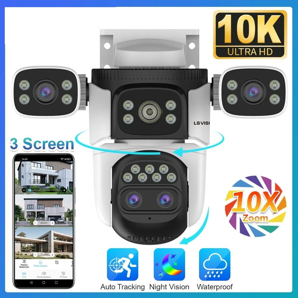 Ultra HD 10K Multi Panoramic Surveillance Command System 10k 10xzoom 128g