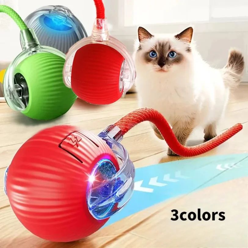 Rechargeable Smart Interactive Cat Ball Toy grey