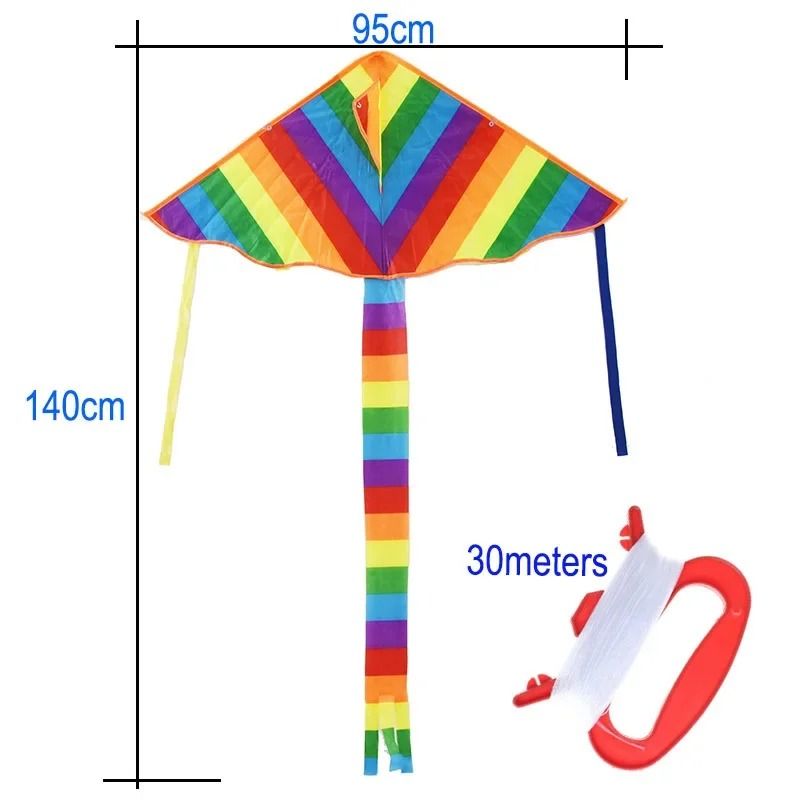 Easy Flying Rainbow Kite With Long Tail Outdoor Kids Toy Easy Flying Rainbow Kite With Long Tail Outdoor Kids Toy