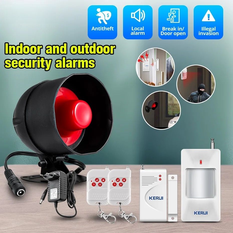 Standalone Wireless Motion Siren Easy Setup Home & Garage Security Alarm kit2