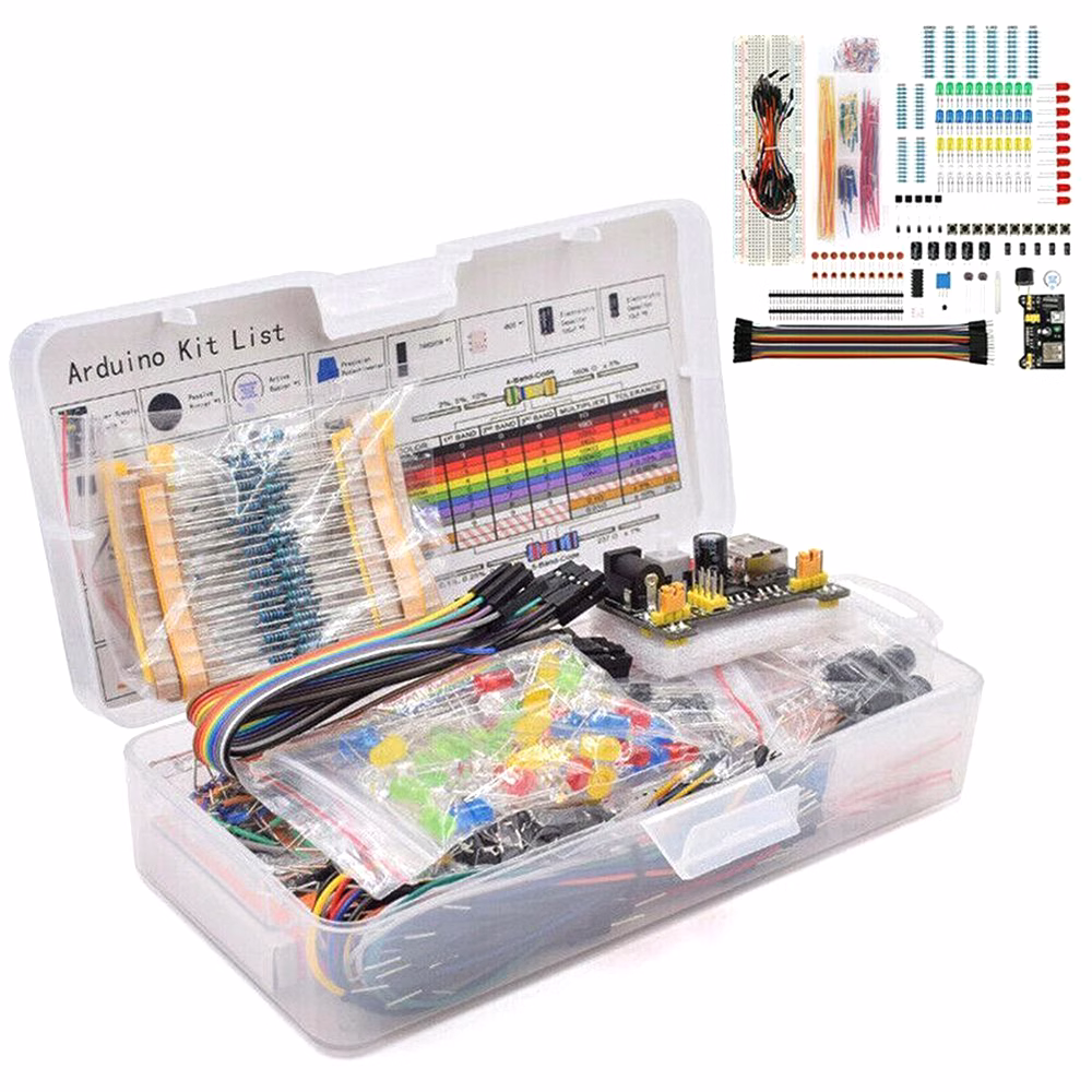 Electronic Component Set With Tie points Breadboard, Complete DIY Kit For Electronics Projects Electronic Component Set With Tie points Breadboard, Complete DIY Kit For Electronics Projects