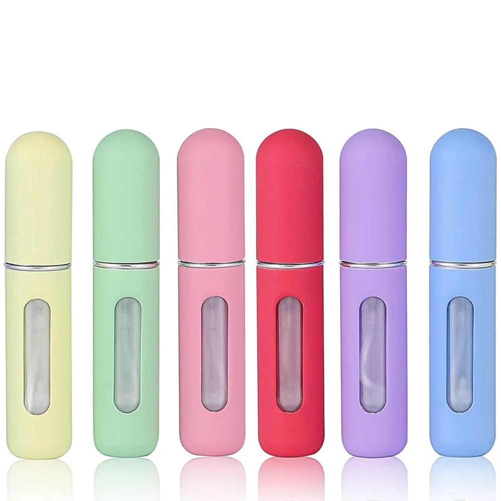 Pocket Size Refillable Fragrance Spray Bottle Atomizer matte Blue 5 Ml