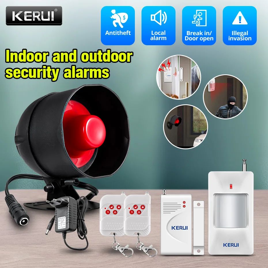 Wireless Motion Sensor Alarm kit4 us Plug