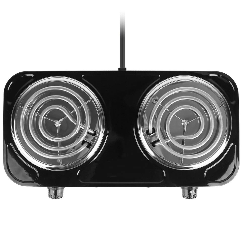 New Electric Double Burner Hot Plate Cooktop, Portable Heating Stove For Cooking, Camping New Electric Double Burner Hot Plate Cooktop, Portable Heating Stove For Cooking, Camping