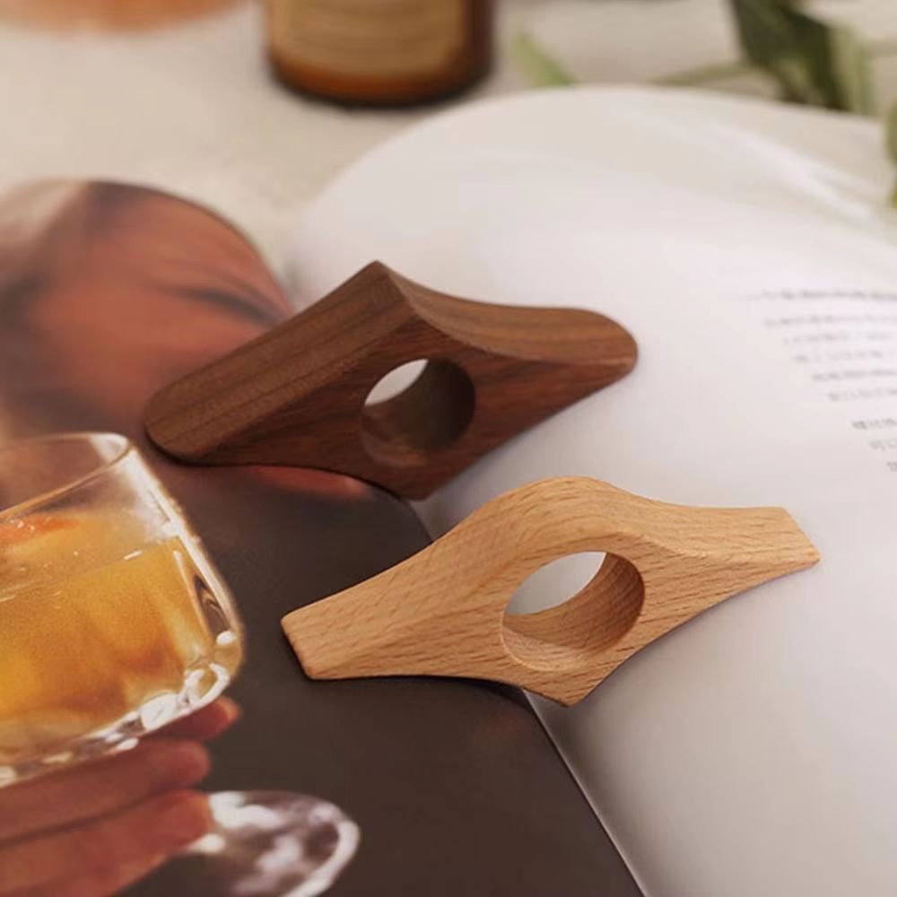 Ring Reading Bookmark Page Marker Holder For Books And School Supplies walnut Wood