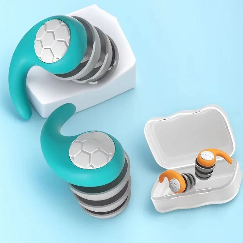 SoftSeal Silicone Ear Plugs For Sleeping & Swimming Reusable Waterproof Comfort Fit (1 Pair) black