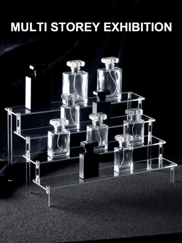 Multi Layer Acrylic Display Shelf For Figurines Jewelry And Collectibles 4layer 20x8cm