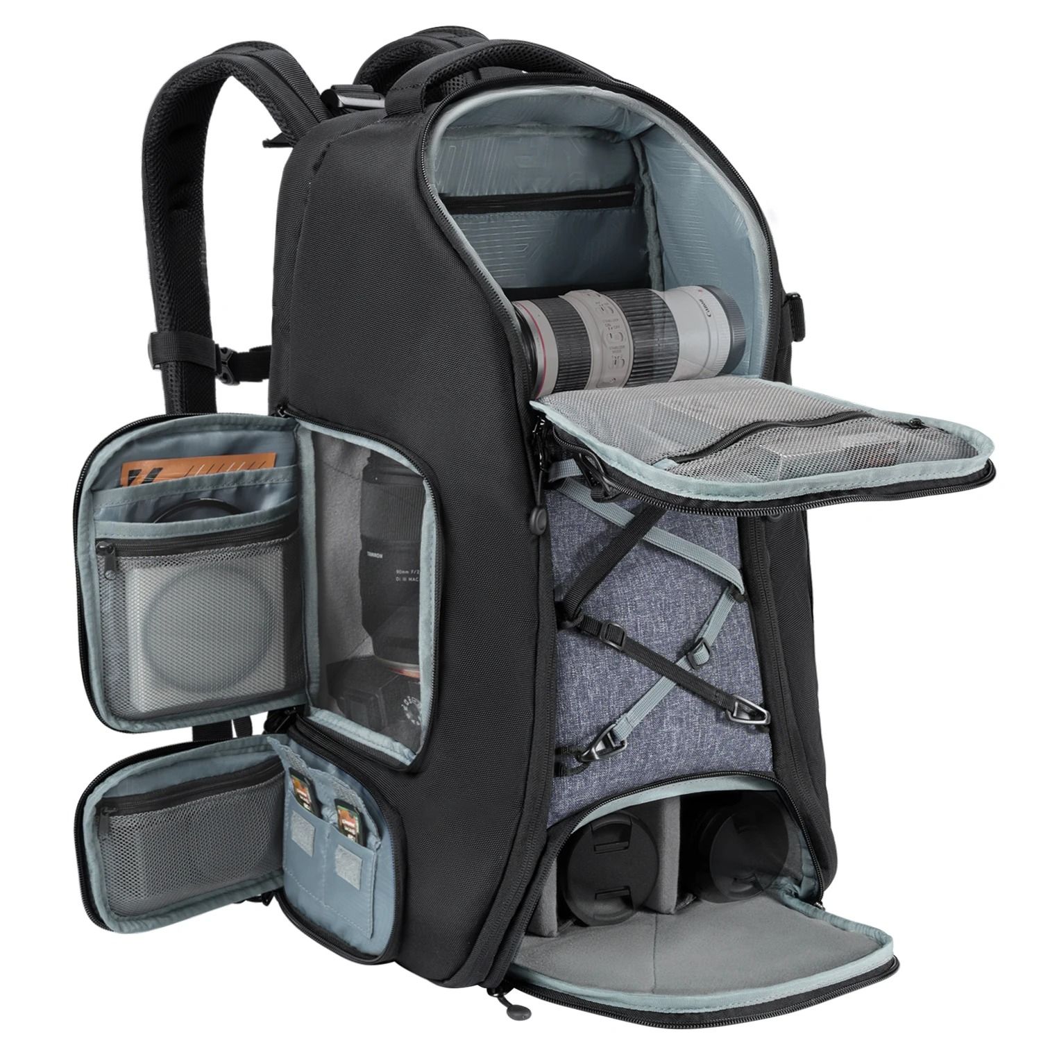 K And F Concept Large Camera Backpack 25L 32L With Laptop Sleeve Tripod Strap And Rain Cover 32 L