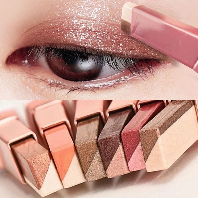 Two Color Gradient Eyeshadow Stick Three Dimensional & Long Lasting 05