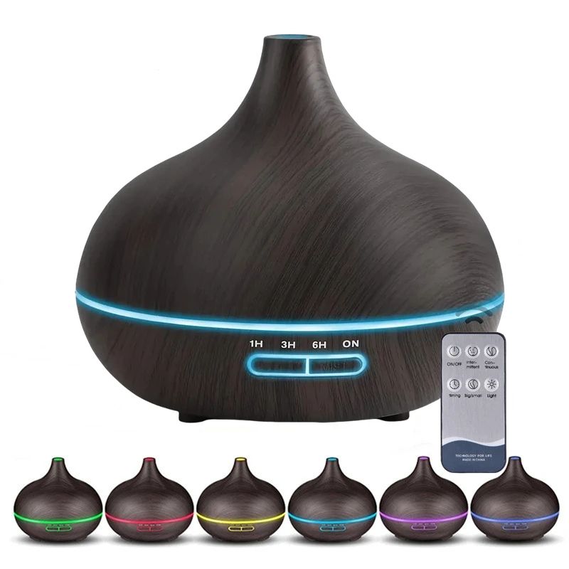18.6 Fl Oz USB Aroma Diffuser With 7 Color LED Lights And Remote Control white