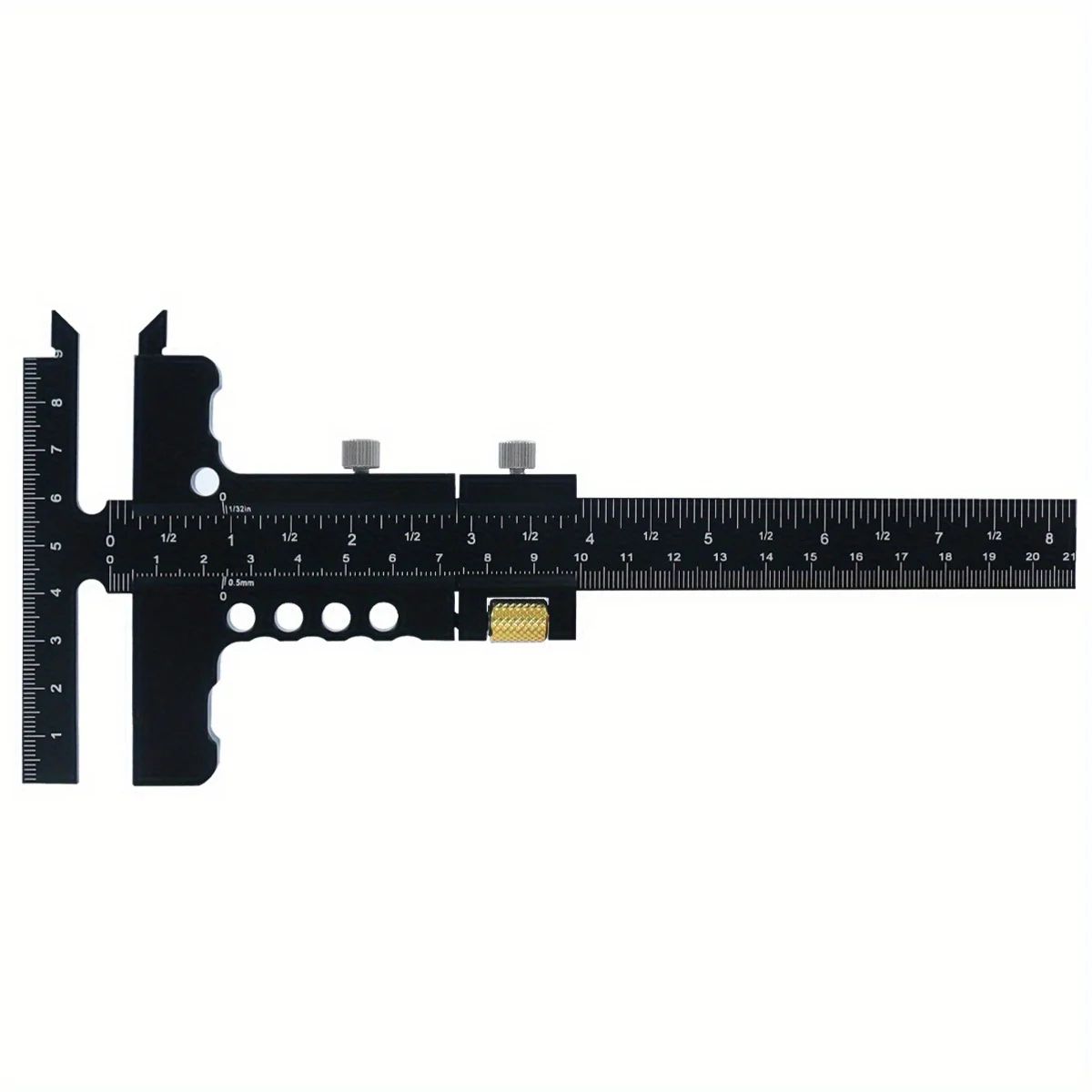 Woodworking Scriber Gauge T Square Marking Tool Aluminum Alloy Sliding Measuring Ruler For Framing & Scribing type A Standard